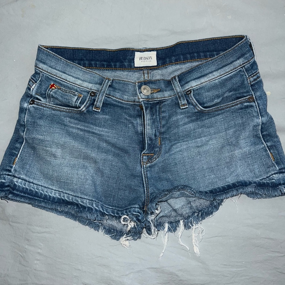 Hudson Jeans Blue Denim Distressed Women's Shorts